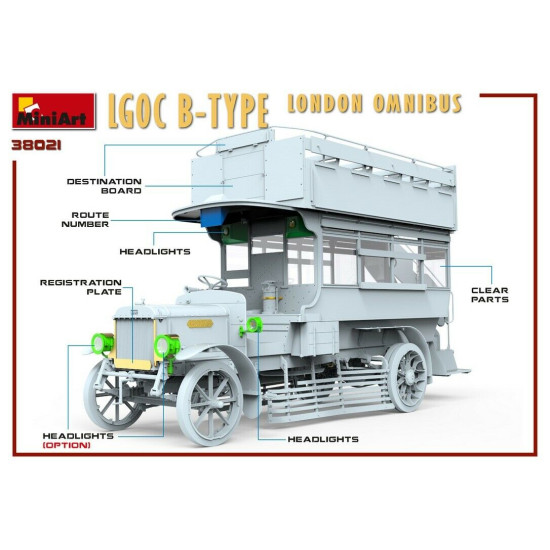 Miniart 38021 - 1/35 LGOC B-Type London Omnibus Plastic Model