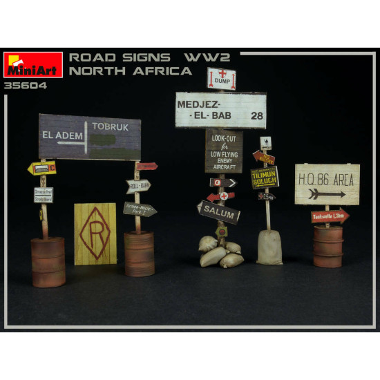 Miniart 35604 - 1/35 Road signs from the Second World War (North Africa)