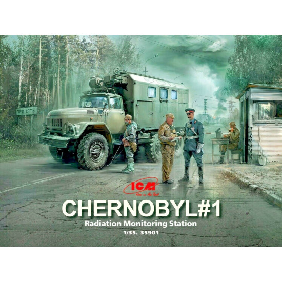 ICM 35901 - 1/35 Chernobyl 1. Radiation Monitoring Station scale model kit