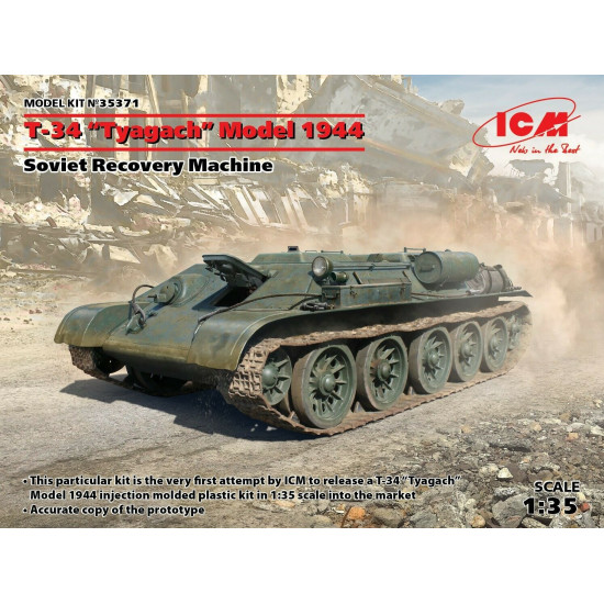 ICM 35371 - 1/35 T-34 Tyagach Model 1944 Soviet Recovery Machine Plastic