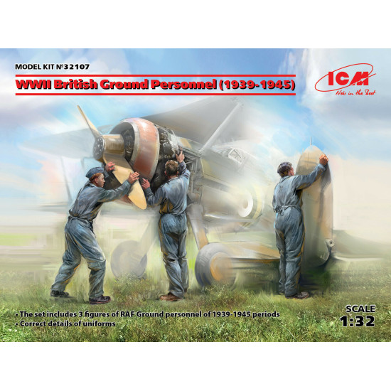 ICM 32107 - 1/32 WWII British Ground Personnel (1939-1945) (3 figures)