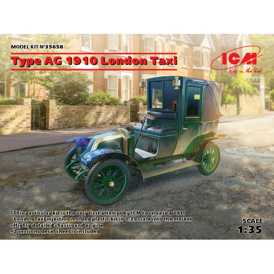 ICM 35658 - 1/35 Type AG 1910 London Taxi 1905-1914 Plastic model taxi