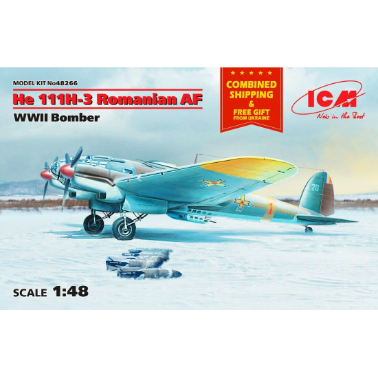 ICM 48266 - 1/48 He 111H-3 Romanian AF, WWII Bomber, plastic model kit