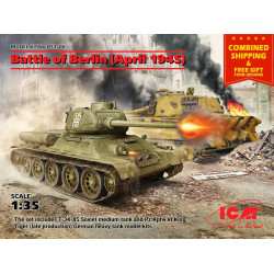 ICM DS3506 - 1/35 Battle of Berlin April 1945 (T-34-85, King Tiger) World War II
