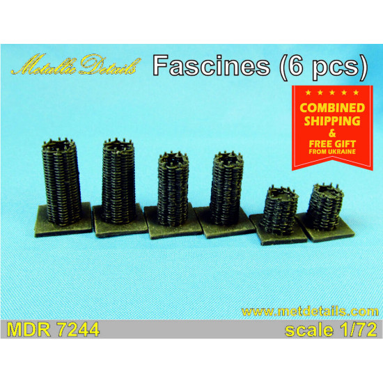 Metallic Details MDR7244 - 1/72 - Fascines 3 sizes: high, medium, low in (2 pcs)