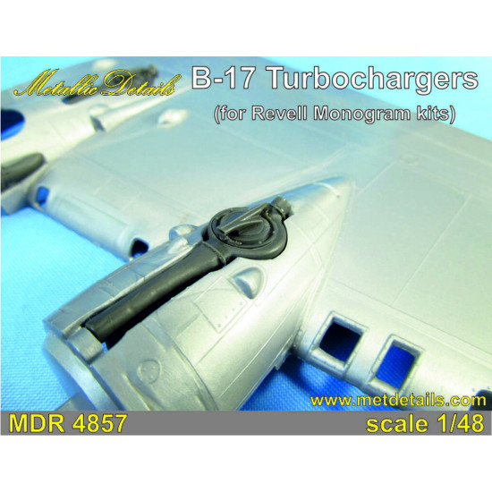 Metallic Details MDR4857 - 1/48 Boeing B-17 Turbochargers for Revell / Monogram kits