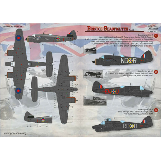 Print Scale 72-391 - 1/72 Tomcat F-14 A Part 3 (wet decal for aircraft)