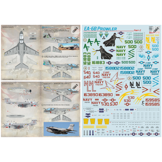 Print Scale 72-395 - 1/72 EA-6B Prowler Part 2 (wet decal for aircraft)