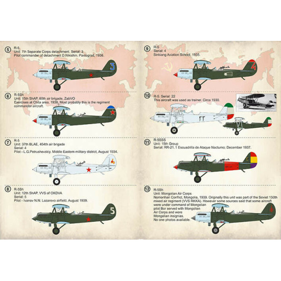 Print Scale 72-362 - 1/72 Polikarpov R-5 (wet decal for aircraft)