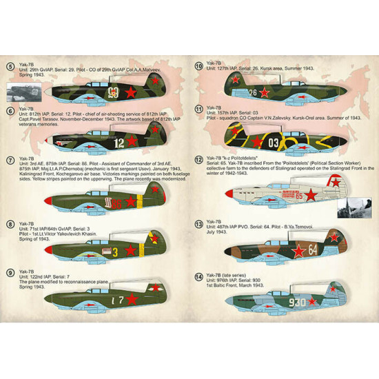 Print Scale 72-363 - 1/72 Yakovlev Yak-7 (wet decal for aircraft)