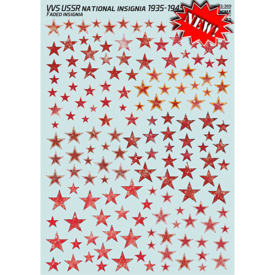 Print Scale 72-369 - 1/72 VVS USSR Faded National Insignia (wet decal for aircraft)