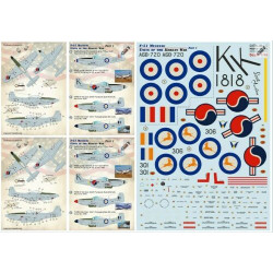 Print Scale 48-170 - 1/48 F-51 Mustang. Units of the Korean War Part 1 (wet decal for aircraft)