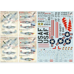 Print Scale 48-171 - 1/48 F-51 Mustang. Units of the Korean War Part 2 (wet decal for aircraft)