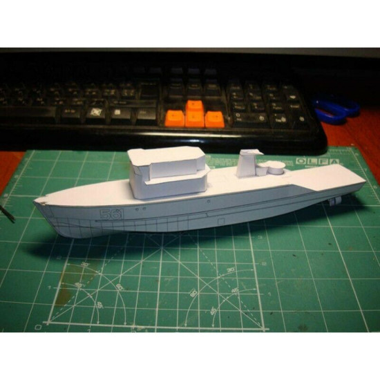 Paper Model Kit Basic minesweepers, project 1265 Mel-topol/BT-115 1/200 Orel 267