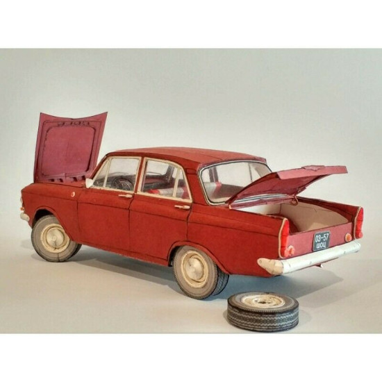 Model Kit Car Moskvich-408 1/25 Orel 268 Civil Engineering, USSR, 196