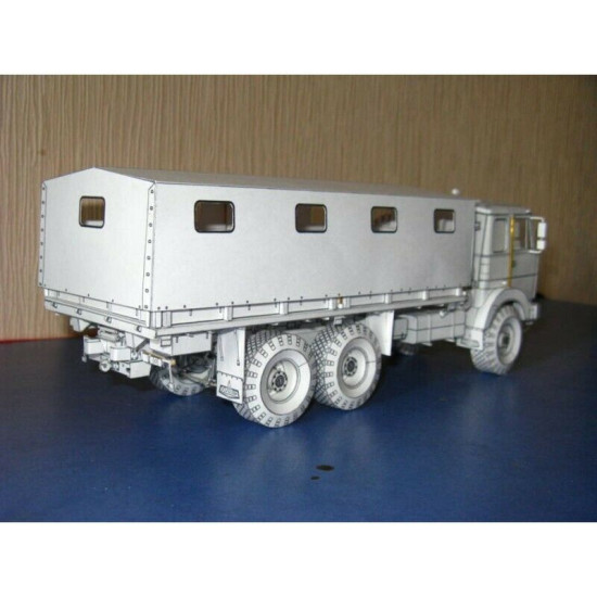 Paper Model Kit Car MAZ-6317 1/32 Orel 270 Civil Engineering, Belarus, 1993