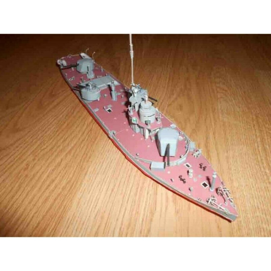 Paper Model Kit Tower Gunboat Flurry 1/200 Orel 278 Navy Russia 1910