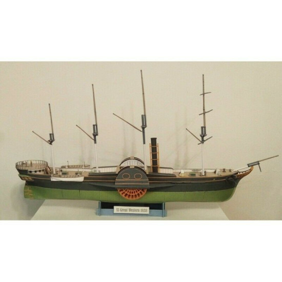 Paper Model Kit Passenger ship Great Western 1/200 Orel 292 Civil Fleet United Kingdom, 1838