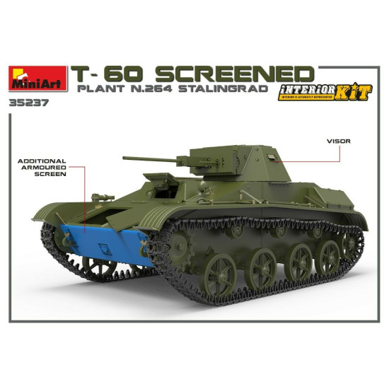 Miniart 35237 - 1/35 - T-60 SCREENED (PLANT NO.264 STALINGRAD) Interior kit
