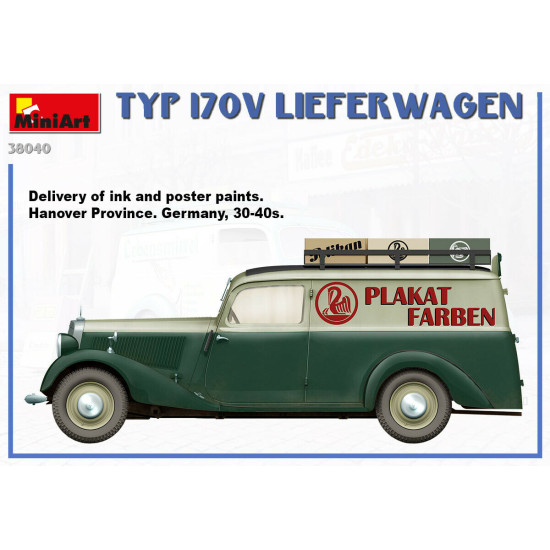 Miniart 38040 - 1/35 TYP 170V LIEFERWAGEN Plastic model kit 122 mm