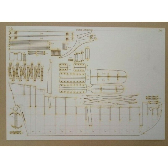 Laser Cutting for Orel 260/2 Galleon Flying Dutchman 1/100 Pirates of the Caribbean