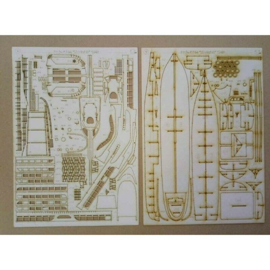 Laser Cutting for Orel 266/2 Motor ship of project 544 Moskvich 1/100 Civil Fleet USSR, 1948