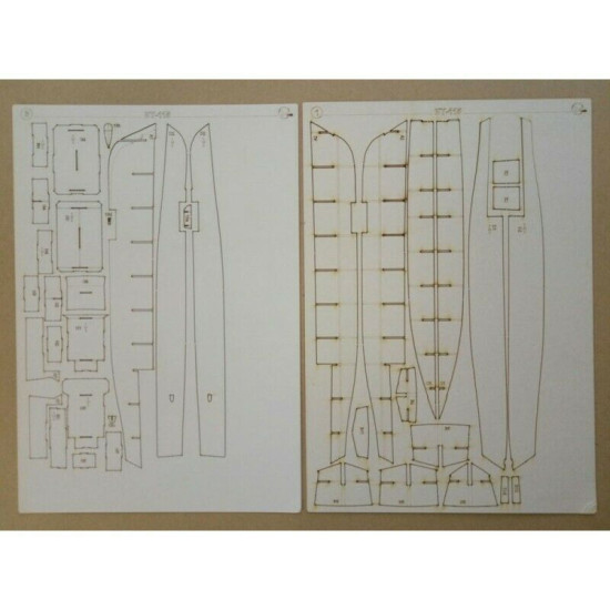 Laser Cutting for Orel 267/2 Basic minesweepers of the project 1265 Meltopol / BT-115 1/200 Navy