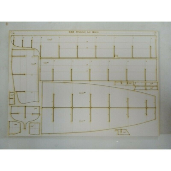 Laser Cutting for Orel 274/2 Battleship Friedrich der Grosse 1/200 Navy Germany 1912