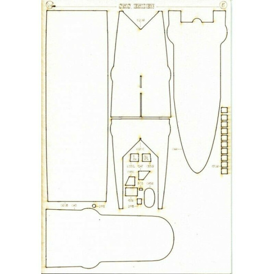 Laser Cutting for Orel 275/2 Armored cruiser Emden 1/200 Navy, Germany, 1909