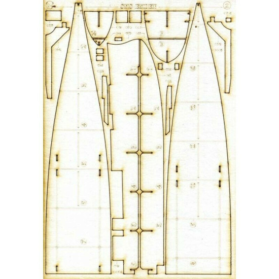 Laser Cutting for Orel 275/2 Armored cruiser Emden 1/200 Navy, Germany, 1909