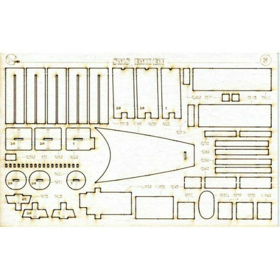 Laser Cutting for Orel 275/2 Armored cruiser Emden 1/200 Navy, Germany, 1909