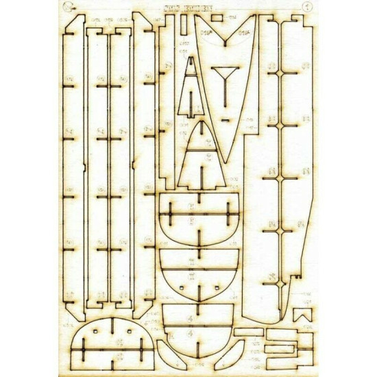 Laser Cutting for Orel 275/2 Armored cruiser Emden 1/200 Navy, Germany, 1909