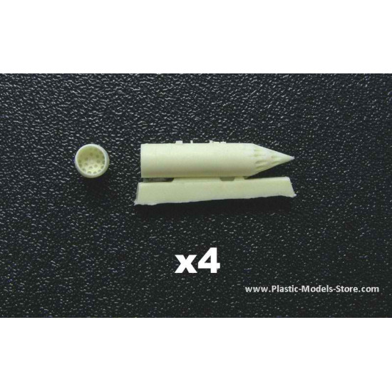 20x80mm B-8M1 unguided rocket pod (4pcs.) RESIN 1/72 Armory ACA7215