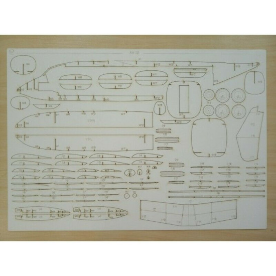 Laser Cutting for Orel 282/2 Transport and passenger aircraft An-28 1/33 Civil Aviation USSR, 1973