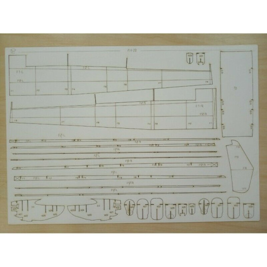 Laser Cutting for Orel 282/2 Transport and passenger aircraft An-28 1/33 Civil Aviation USSR, 1973