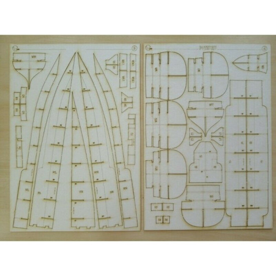 Laser Cutting for Orel 284/2 Armored cruiser Pothuau 1/200 Navy, France, 1897