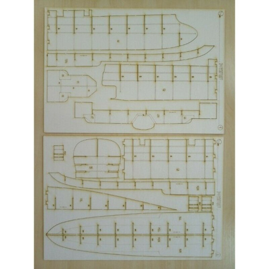 Laser Cutting for Orel 284/2 Armored cruiser Pothuau 1/200 Navy, France, 1897