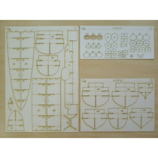 Laser Cutting for Orel 284/2 Armored cruiser Pothuau 1/200 Navy, France, 1897