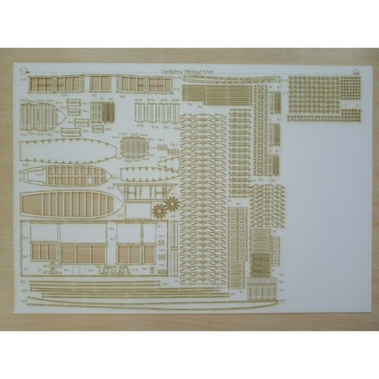 Laser Cutting for Orel 286/2 Battleship Santisima Trinidad 1/100 Navy, Spain, 1795