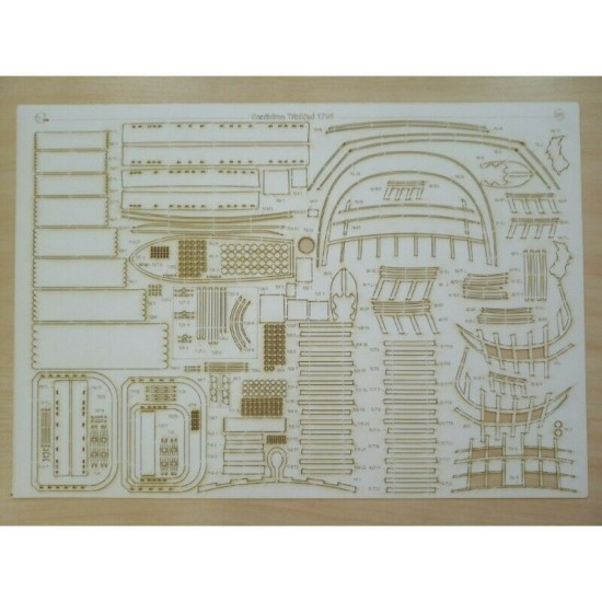 Laser Cutting for Orel 286/2 Battleship Santisima Trinidad 1/100 Navy, Spain, 1795