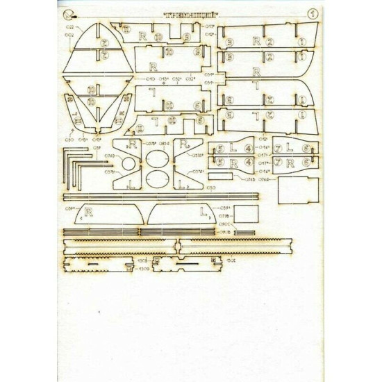 Laser Cutting for Orel 290/2 Steamer frying Thundering 1/200 Navy, Russia, 1852