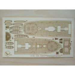 Wooden veneer decks for Orel 280/3 Steamboat frigate Vladimir 1/200 Navy, Russia, 1850