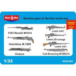 Mikro-mir 32-003 - 1/32 Machine guns of the first world war 7 pcs.