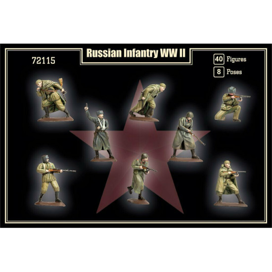 Mars Figures 72115 - 1/72 - Russian Infantry WW II 40 figures Plastic model kit