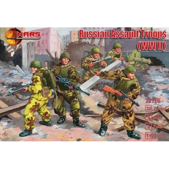 Mars Figures 72116 - 1/72 - Russian Assault Troops WW II 36 figures Plastic kit