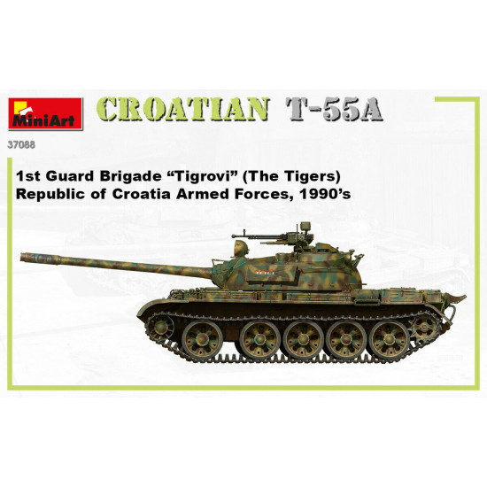 Miniart 37088 - 1/35 - CROATIAN T-55A - Soviet tank Military Miniatures 117 mm