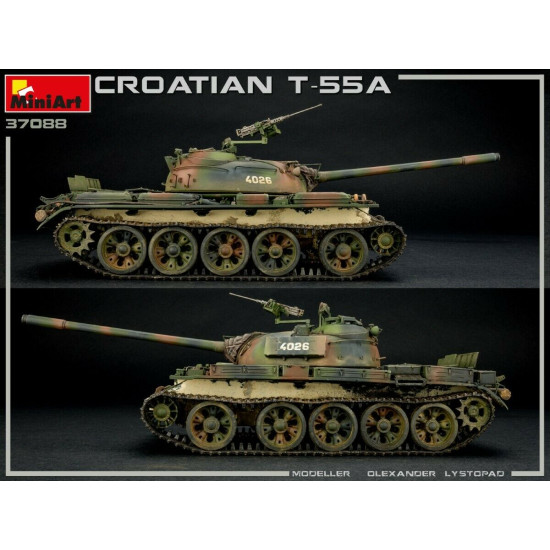 Miniart 37088 - 1/35 - CROATIAN T-55A - Soviet tank Military Miniatures 117 mm