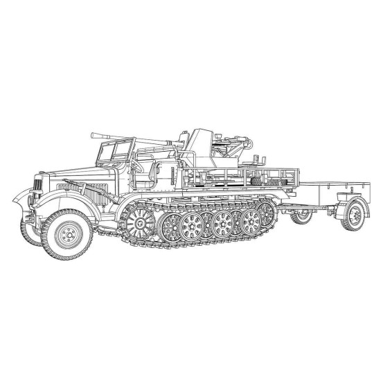ACE 72573 - 1/72 - 3,7cm Flak 36 auf Fahrgestell mZgKw 5t Sd.Kfz.6/2