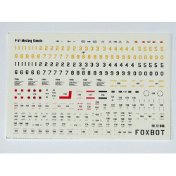 Decal for Stencils for North American P-51 Mustang 1/72 Scale Foxbot 72-046