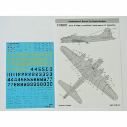 Decals for Stencils B-17 Fluing Fortress 1/48 Scale Foxbot 48-032